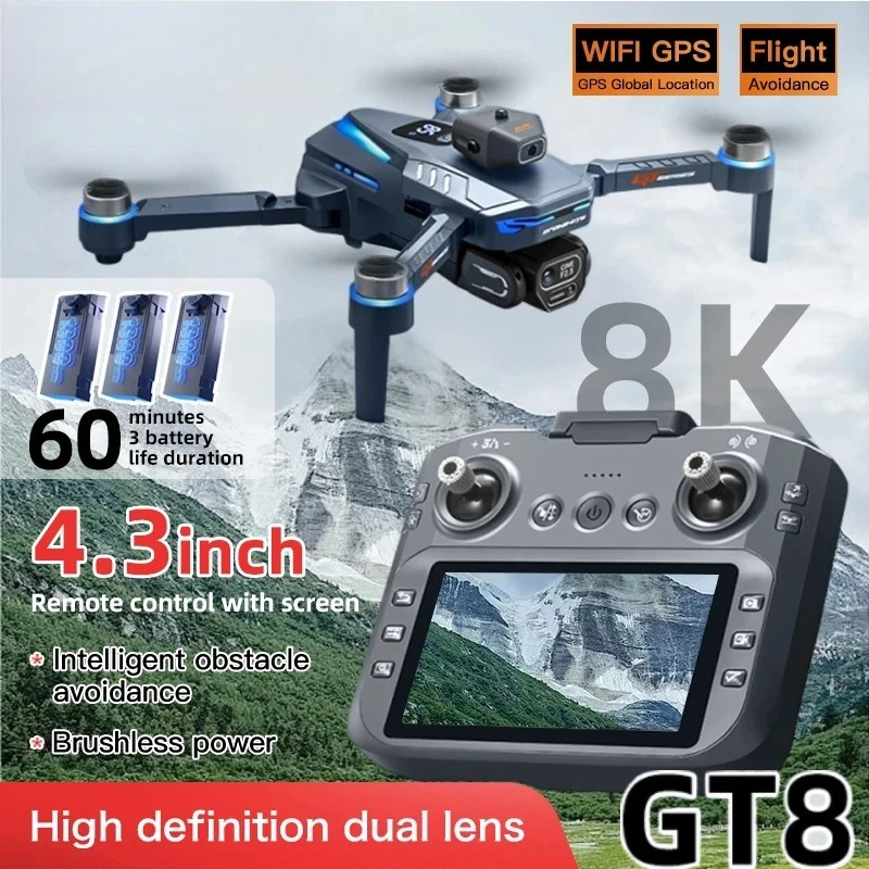 Drone Surveying - Оригинальный дрон GT8 8K с профессиональной