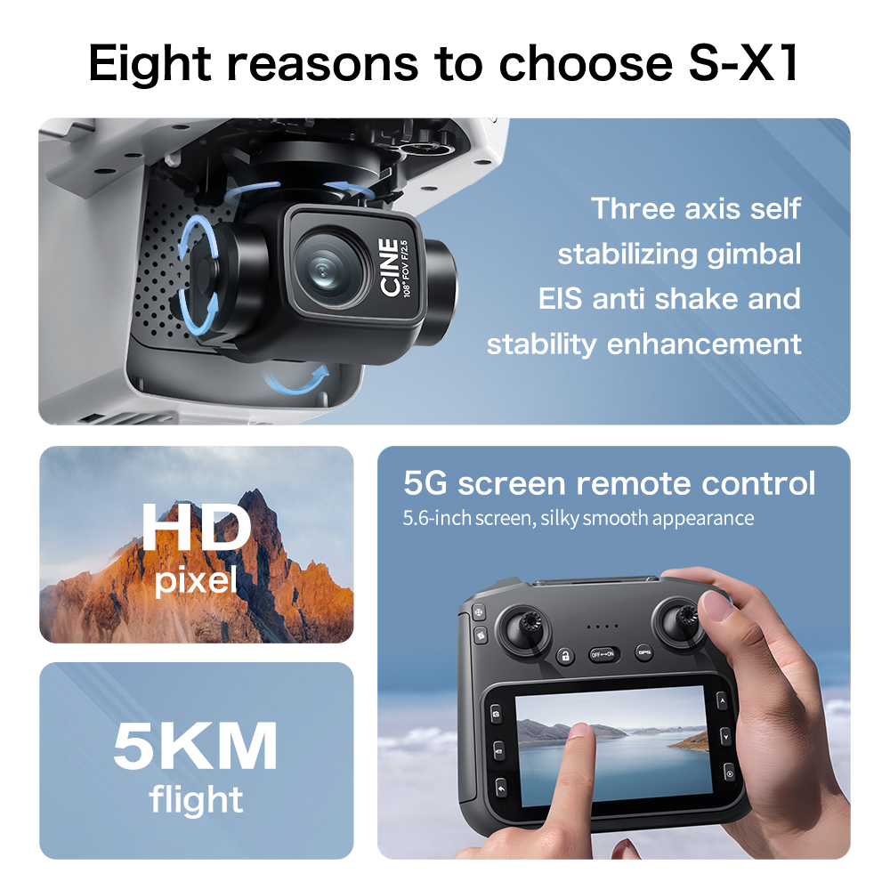 Оригинальный дрон S-X1 8K HD,  – обзор и цена Drone Surveying